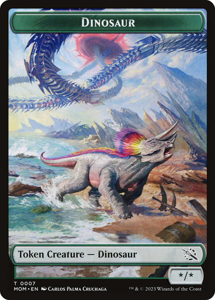 Treasure (20) // Dinosaur Double-Sided Token [March of the Machine Tokens] | RetroPlay Games