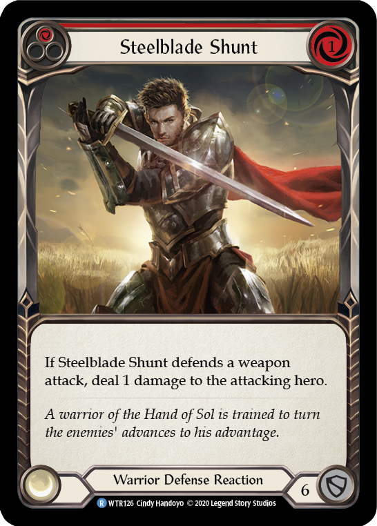 Steelblade Shunt (Red) [U-WTR126] (Welcome to Rathe Unlimited)  Unlimited Rainbow Foil | RetroPlay Games