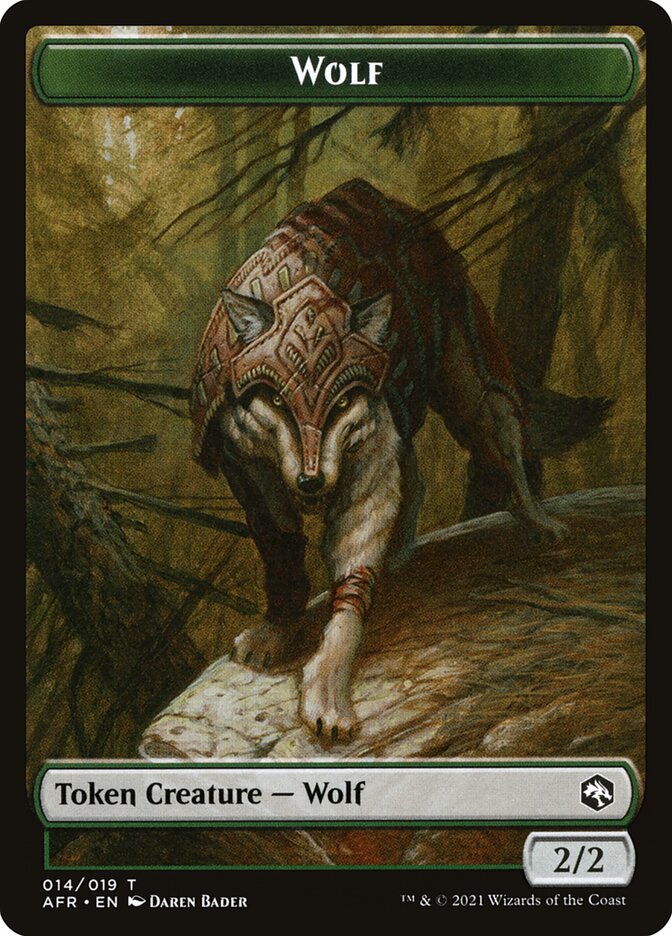 Wolf // Mordenkainen Emblem Double-Sided Token [Dungeons & Dragons: Adventures in the Forgotten Realms Tokens] | RetroPlay Games
