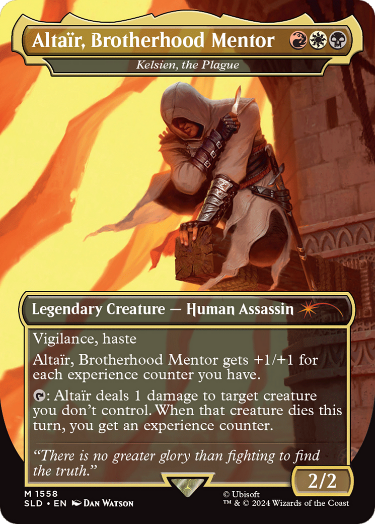 Altair, Brotherhood Mentor - Kelsien, the Plague (Rainbow Foil) [Secret Lair Drop Series] | RetroPlay Games