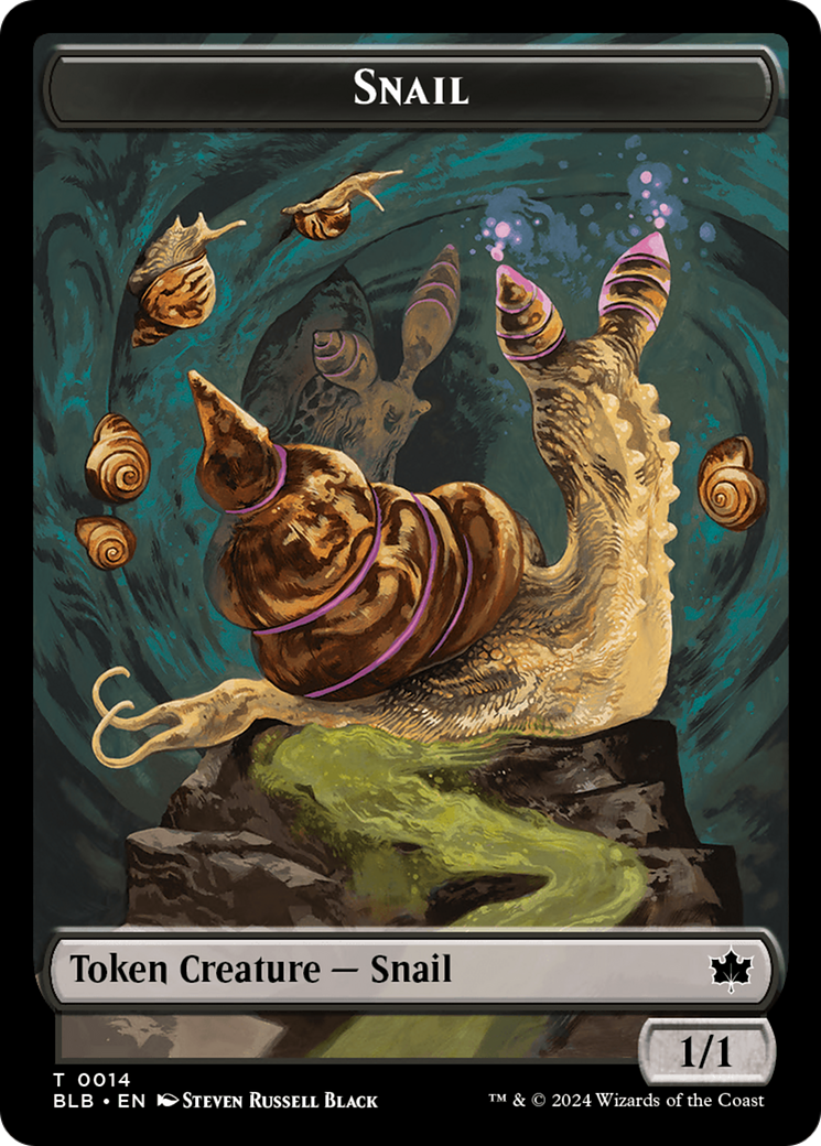 Snail // Thundertrap Trainer Double-Sided Token [Bloomburrow Tokens] | RetroPlay Games