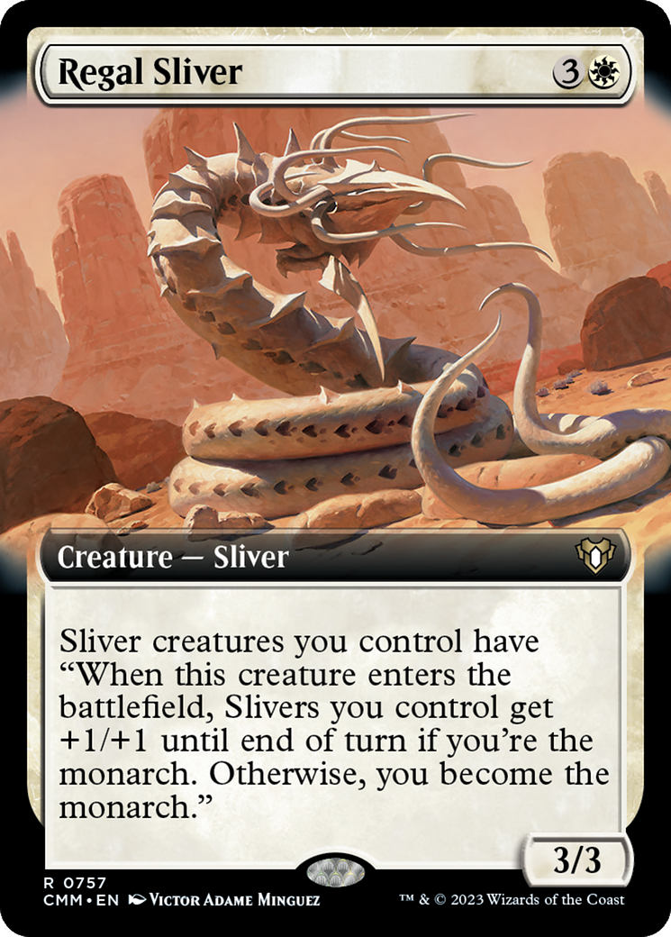 Regal Sliver (Extended Art) [Commander Masters] | RetroPlay Games