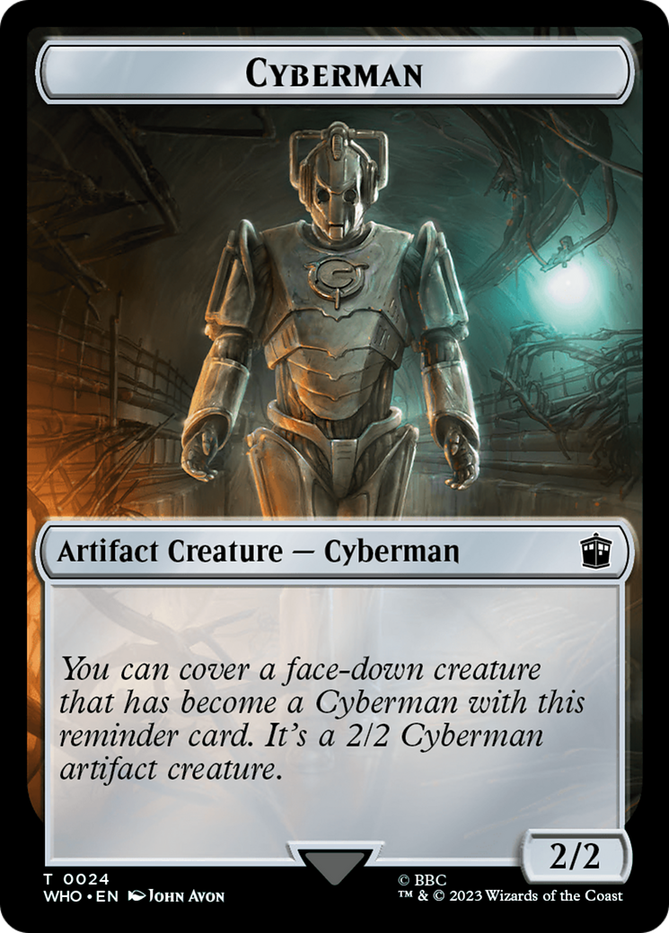 Soldier // Cyberman Double-Sided Token [Doctor Who Tokens] | RetroPlay Games