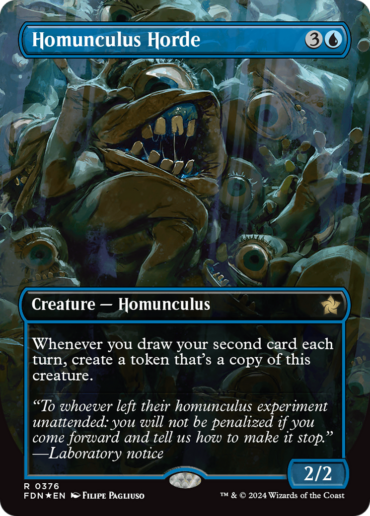 Homunculus Horde (Borderless) (Mana Foil) [Foundations] | RetroPlay Games