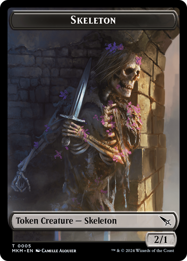 Skeleton Token [Murders at Karlov Manor Tokens] | RetroPlay Games