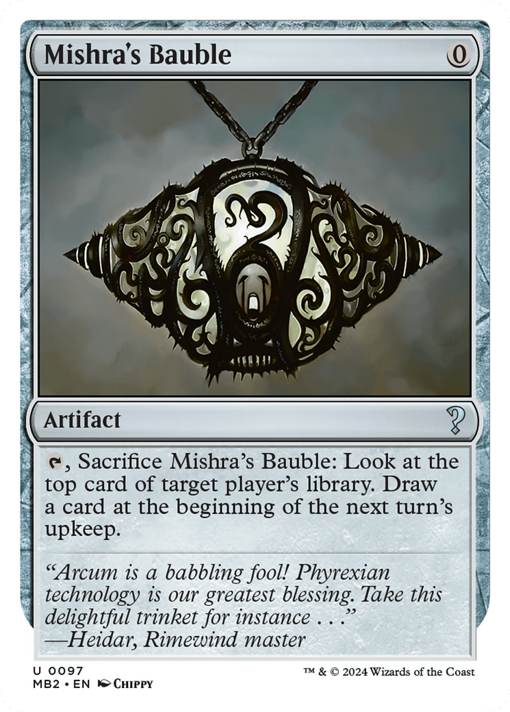 Mishra's Bauble (White Border) [Mystery Booster 2] | RetroPlay Games