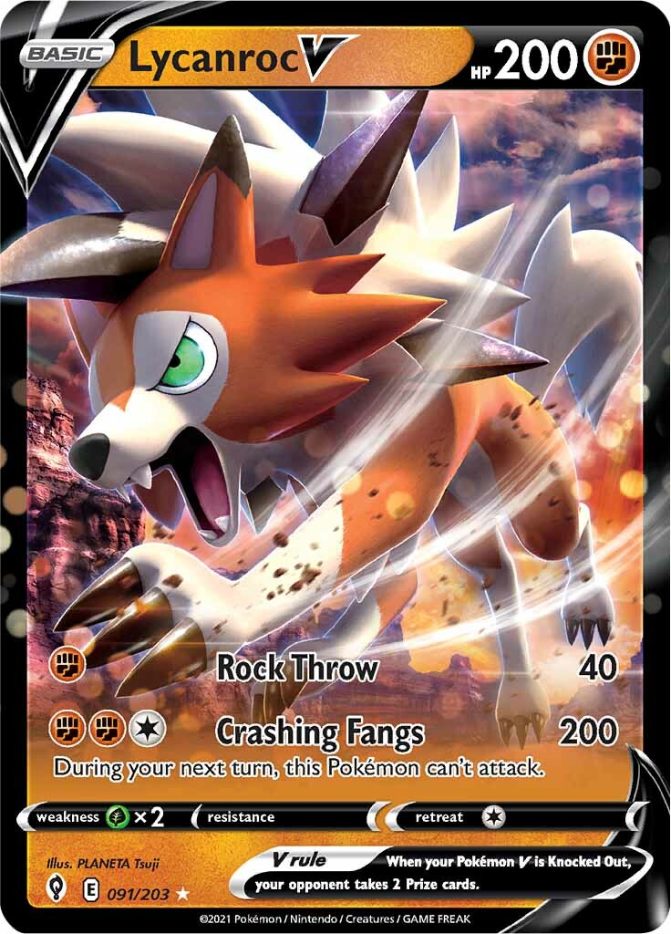 Lycanroc V (091/203) [Sword & Shield: Evolving Skies] | RetroPlay Games