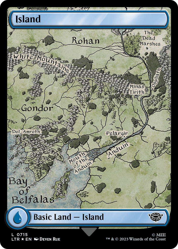 Island (0715) (Surge Foil) [The Lord of the Rings: Tales of Middle-Earth] | RetroPlay Games