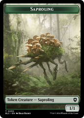 Saproling // Treasure Double-Sided Token [Bloomburrow Commander Tokens] | RetroPlay Games