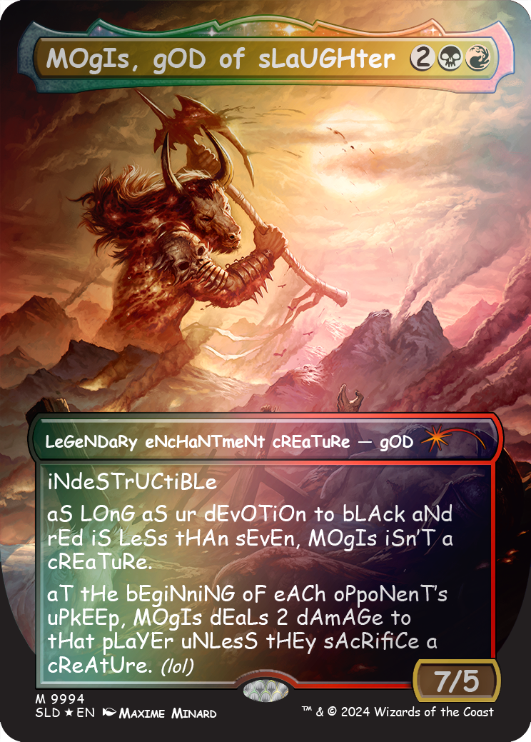 MOgIs, gOD of sLaUGHter (9994) (Rainbow Foil) [Secret Lair Drop Series] | RetroPlay Games