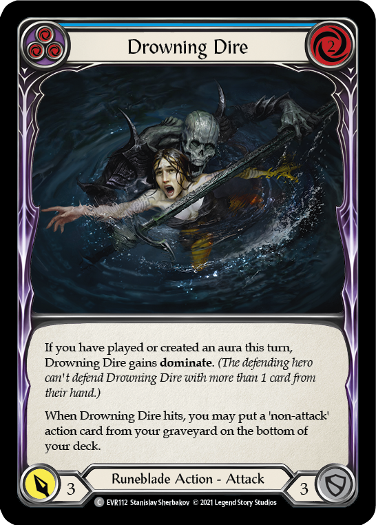 Drowning Dire (Blue) [EVR112] (Everfest)  1st Edition Rainbow Foil | RetroPlay Games