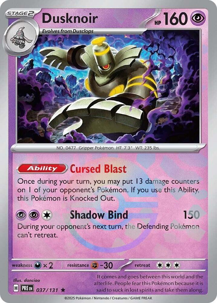 Dusknoir (037/131) (Poke Ball Pattern) [Scarlet & Violet: Prismatic Evolutions] | RetroPlay Games