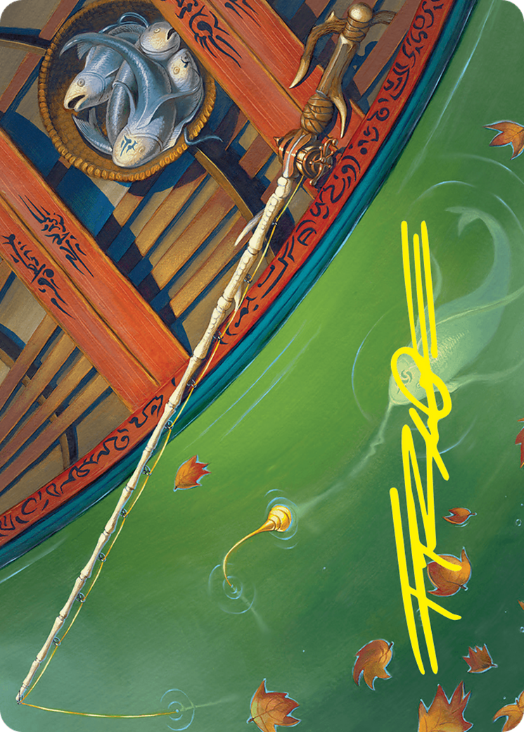 Fishing Pole Art Card (18/54) (Gold-Stamped Signature) [Foundations Art Series] | RetroPlay Games