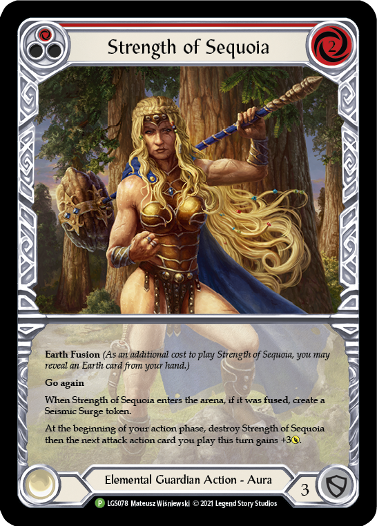 Strength of Sequoia (Red) [LGS078] (Promo)  Rainbow Foil | RetroPlay Games