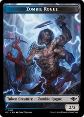 Mercenary // Zombie Rogue Double-Sided Token [Outlaws of Thunder Junction Tokens] | RetroPlay Games