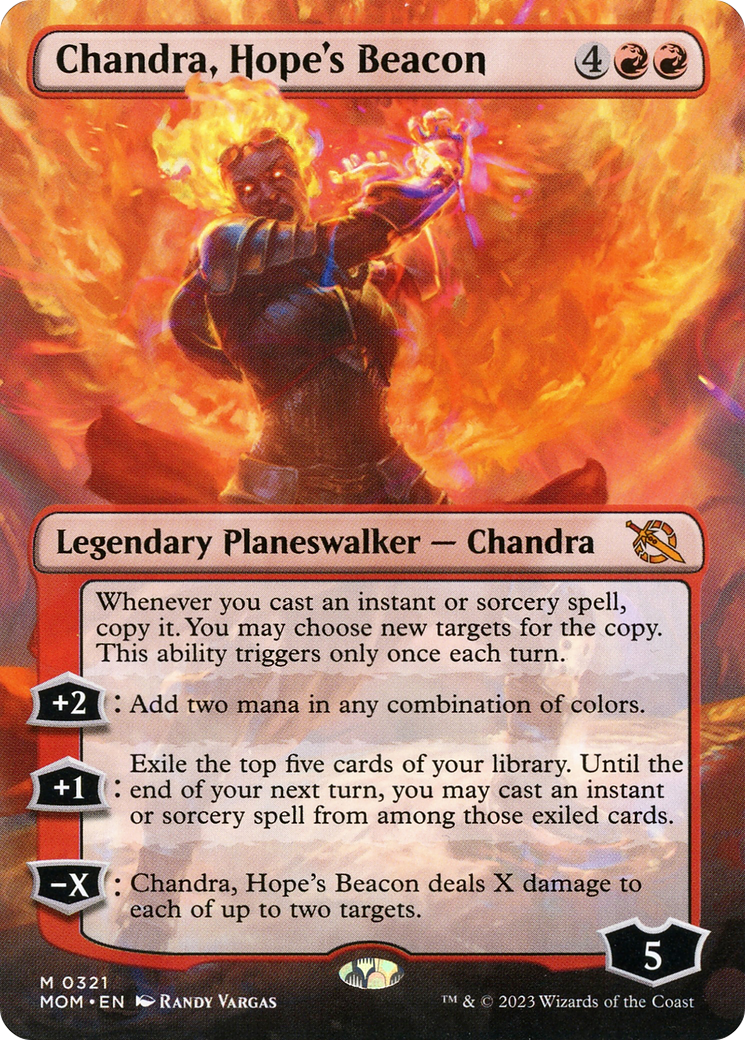 Chandra, Hope's Beacon (Borderless Alternate Art) [March of the Machine] | RetroPlay Games