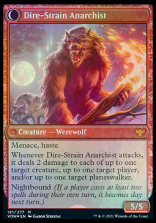 Volatile Arsonist // Dire-Strain Anarchist [Innistrad: Crimson Vow Prerelease Promos] | RetroPlay Games