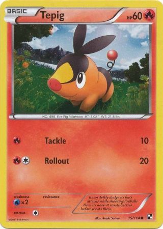 Tepig (15/114) (Cosmos Holo) [Black & White: Base Set] | RetroPlay Games