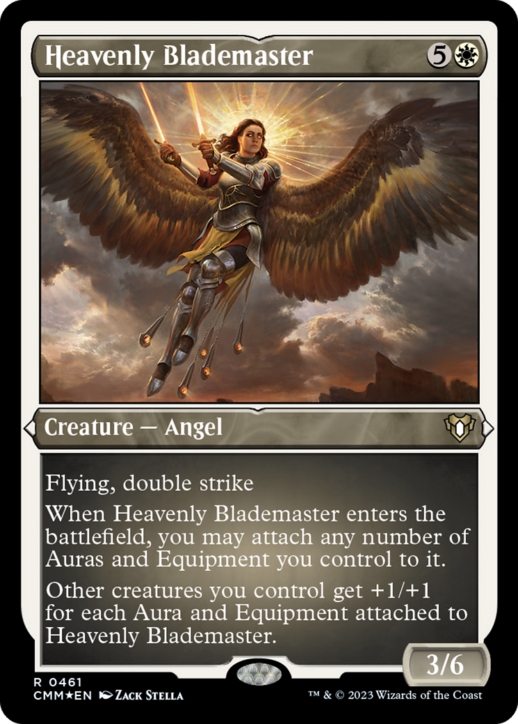 Heavenly Blademaster (Foil Etched) [Commander Masters] | RetroPlay Games