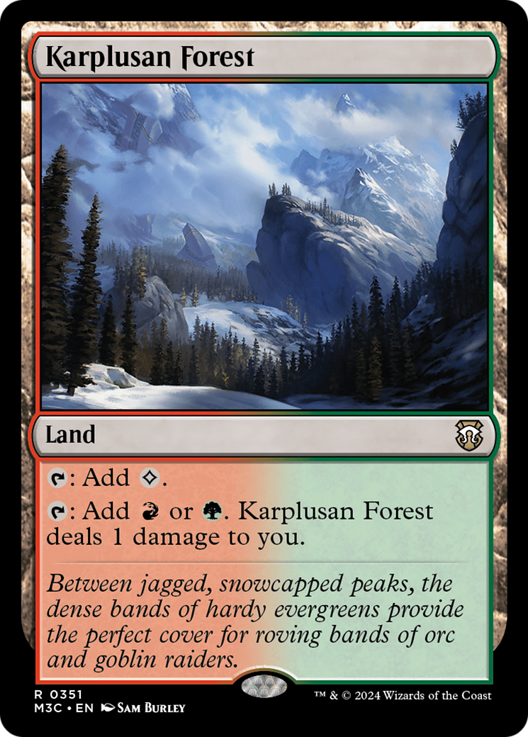 Karplusan Forest (Ripple Foil) [Modern Horizons 3 Commander] | RetroPlay Games