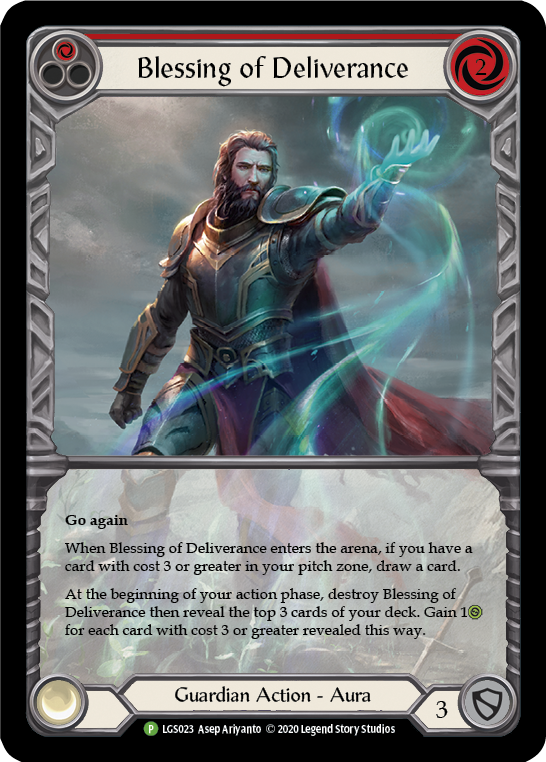 Blessing of Deliverance (Red) [LGS023] (Promo)  Rainbow Foil | RetroPlay Games