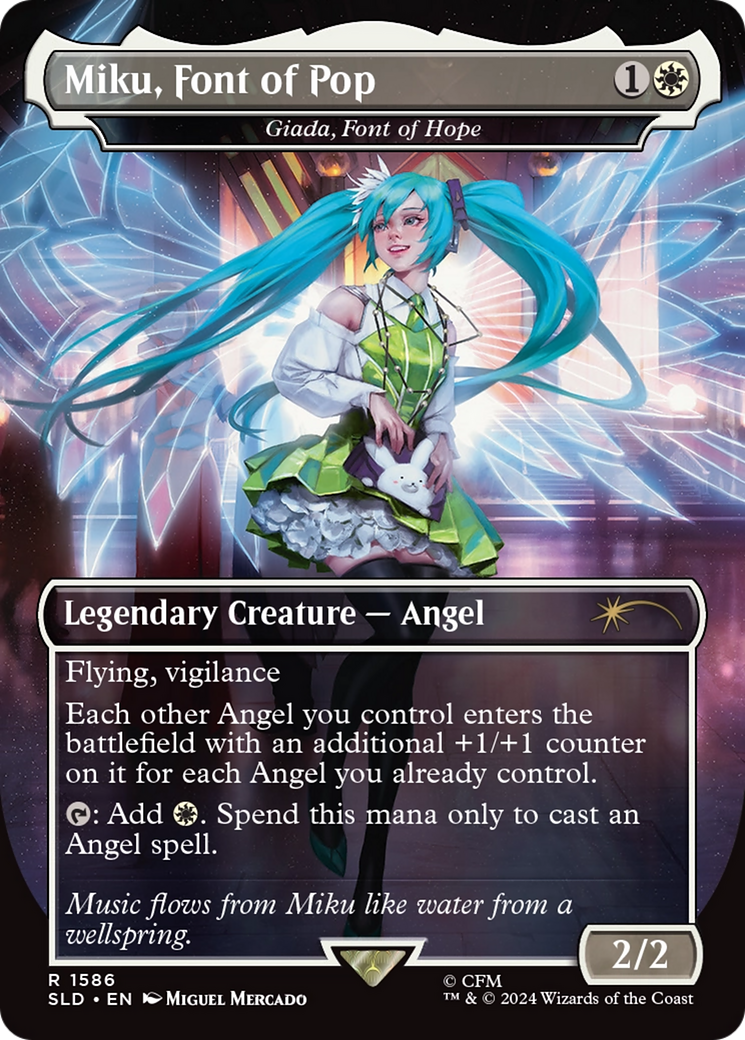Miku, Font of Pop - Giada, Font of Hope (Rainbow Foil) [Secret Lair Drop Series] | RetroPlay Games