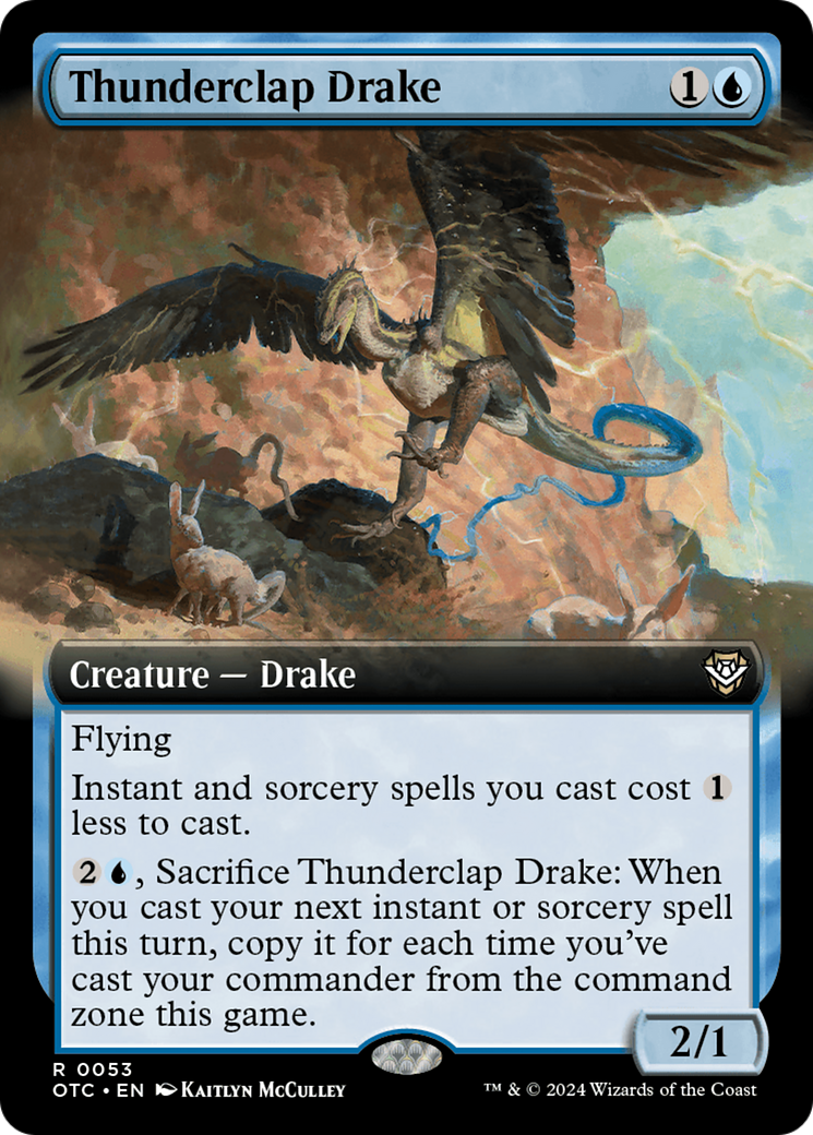 Thunderclap Drake (Extended Art) [Outlaws of Thunder Junction Commander] | RetroPlay Games