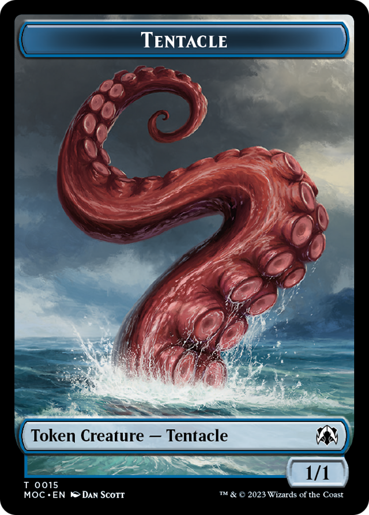 Tentacle // Human (26) Double-Sided Token [March of the Machine Commander Tokens] | RetroPlay Games