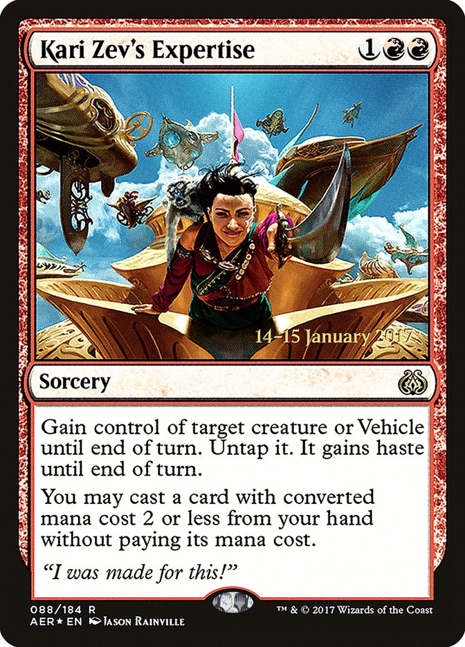 Kari Zev's Expertise [Aether Revolt Prerelease Promos] | RetroPlay Games