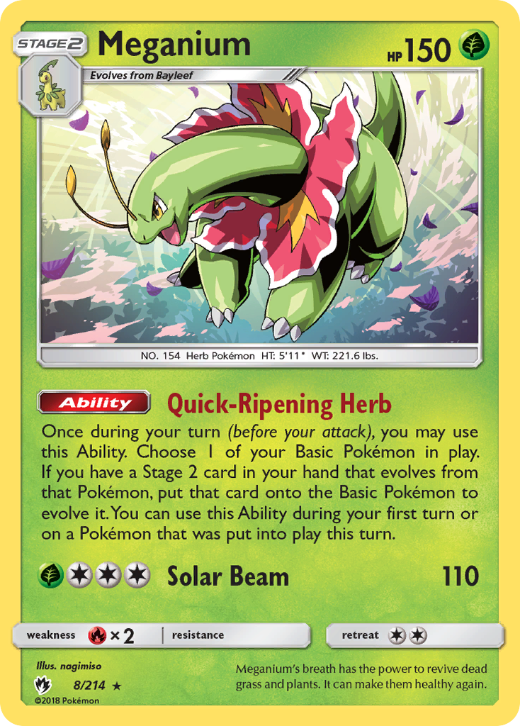 Meganium (8/214) [Sun & Moon: Lost Thunder] | RetroPlay Games