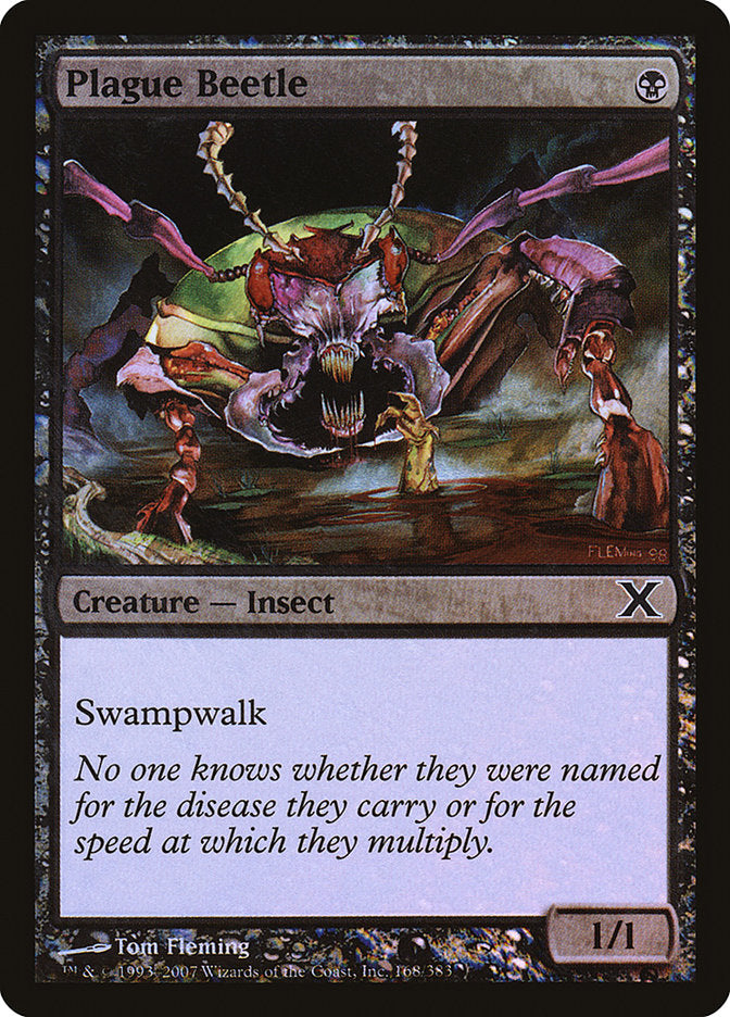 Plague Beetle (Premium Foil) [Tenth Edition] | RetroPlay Games