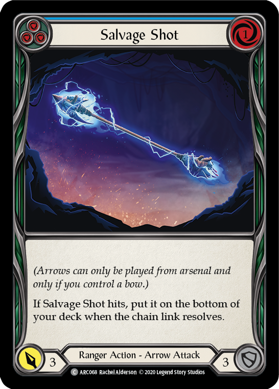 Salvage Shot (Blue) [U-ARC068] (Arcane Rising Unlimited)  Unlimited Rainbow Foil | RetroPlay Games