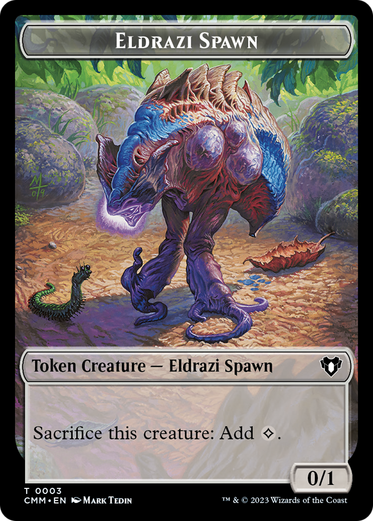 Eldrazi Spawn // Satyr Double-Sided Token [Commander Masters Tokens] | RetroPlay Games