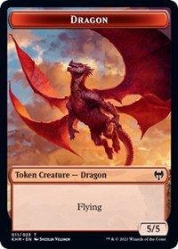 Dragon // Thopter Double-sided Token [Kaldheim Commander Tokens] | RetroPlay Games