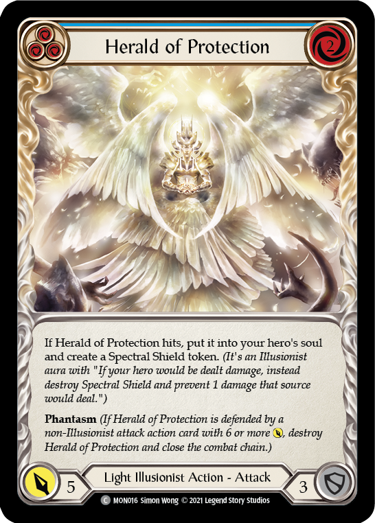 Herald of Protection (Blue) [MON016] (Monarch)  1st Edition Normal | RetroPlay Games