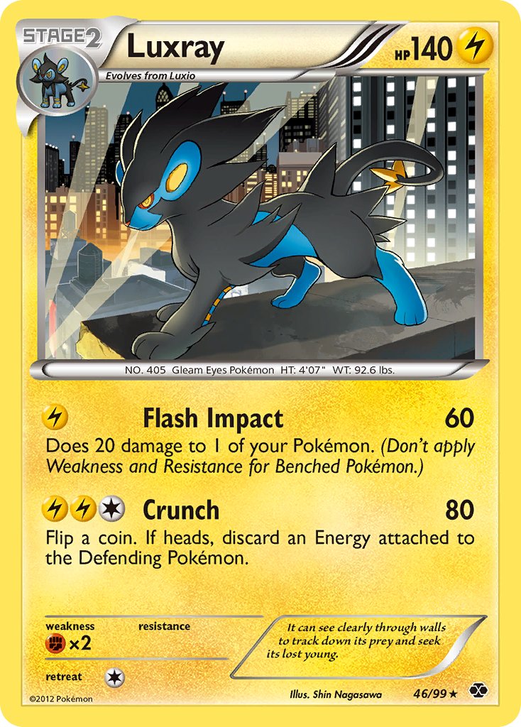 Luxray (46/99) (Cracked Ice Holo) (Blister Exclusive) [Black & White: Next Destinies] | RetroPlay Games