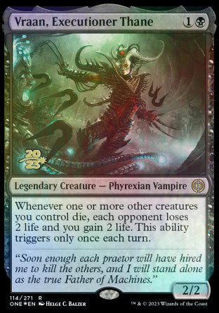 Vraan, Executioner Thane [Phyrexia: All Will Be One Prerelease Promos] | RetroPlay Games