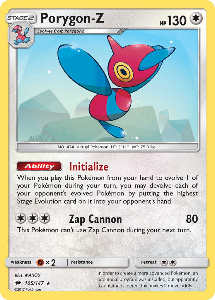 Porygon-Z (105/147) [Sun & Moon: Burning Shadows] | RetroPlay Games