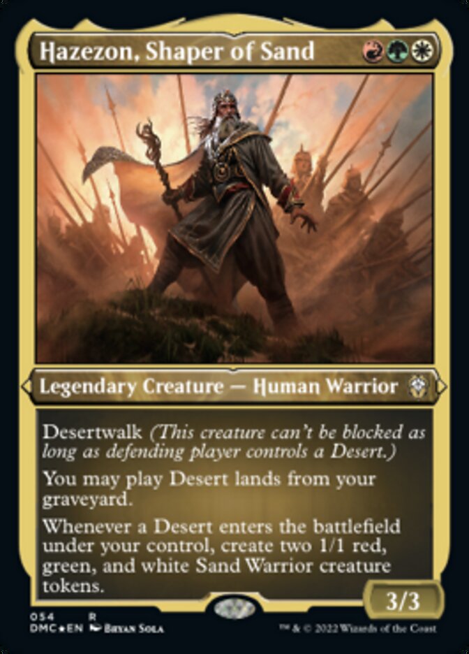 Hazezon, Shaper of Sand (Foil Etched) [Dominaria United Commander] | RetroPlay Games