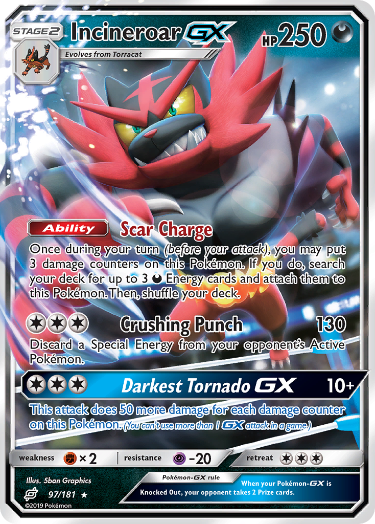 Incineroar GX (97/181) [Sun & Moon: Team Up] | RetroPlay Games