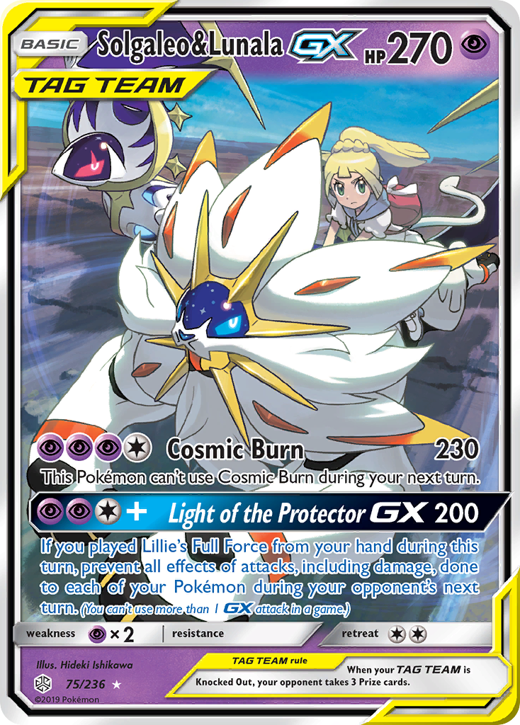 Solgaleo & Lunala GX (75/236) [Sun & Moon: Cosmic Eclipse] | RetroPlay Games