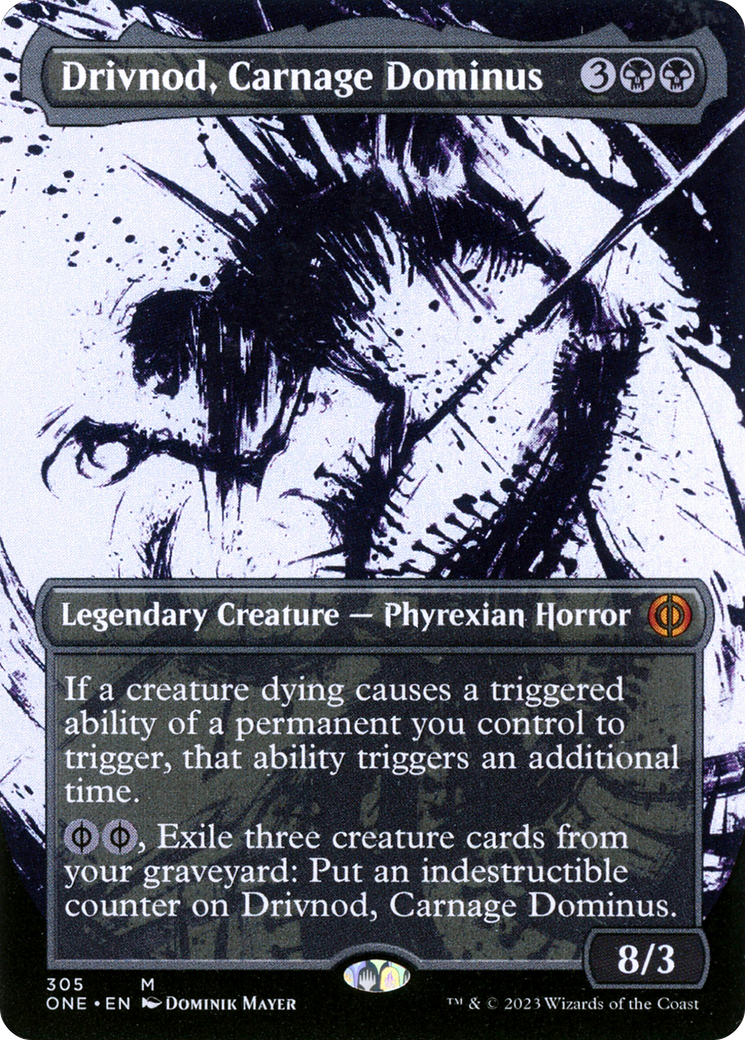 Drivnod, Carnage Dominus (Borderless Ichor) [Phyrexia: All Will Be One] | RetroPlay Games