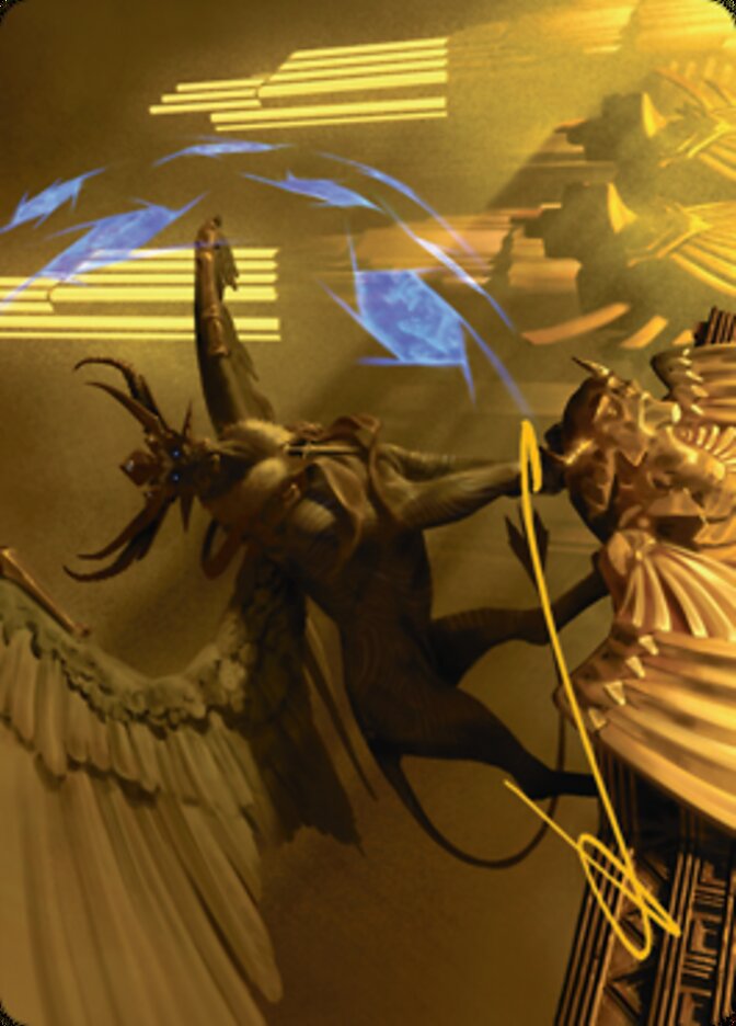 Raffine, Scheming Seer Art Card (Gold-Stamped Signature) [Streets of New Capenna Art Series] | RetroPlay Games