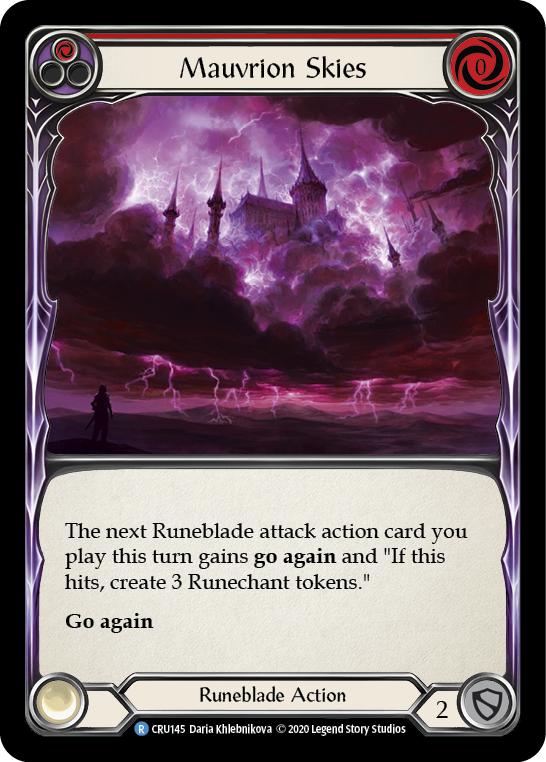 Mauvrion Skies (Red) [CRU145] (Crucible of War)  1st Edition Rainbow Foil | RetroPlay Games