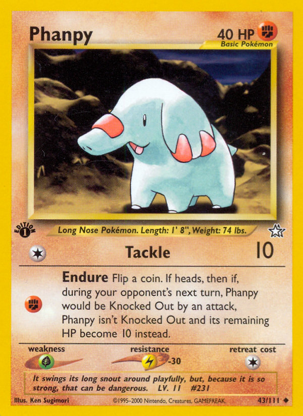 Phanpy (43/111) [Neo Genesis 1st Edition] | RetroPlay Games