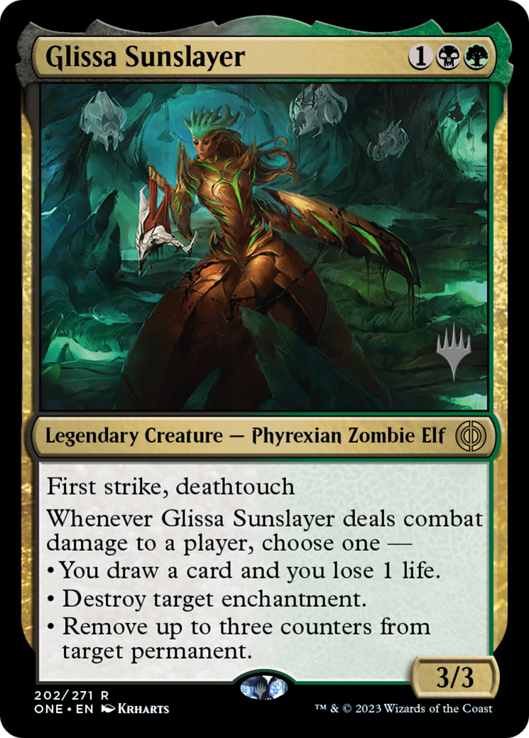 Glissa Sunslayer (Promo Pack) [Phyrexia: All Will Be One Promos] | RetroPlay Games
