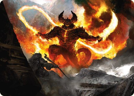 The Balrog, Flame of Udun Art Card [The Lord of the Rings: Tales of Middle-earth Art Series] | RetroPlay Games