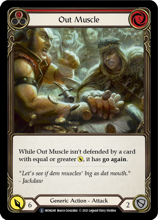 Out Muscle (Red) [U-MON248-RF] (Monarch Unlimited)  Unlimited Rainbow Foil | RetroPlay Games