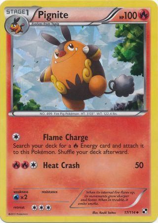 Pignite (17/114) (Cracked Ice Holo) [Black & White: Base Set] | RetroPlay Games