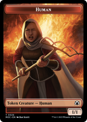 Squid // Human (26) Double-Sided Token [March of the Machine Commander Tokens] | RetroPlay Games